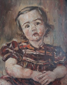 Kinderbildnis, Öl auf Holz, 30 cm x 37 cm